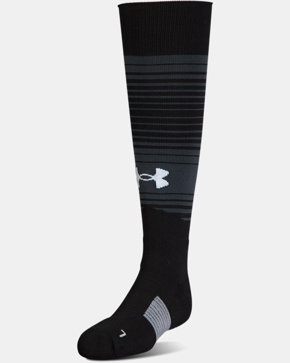Kids' UA Global Performance Over-The-Calf Soccer Socks, Black, pdpMainDesktop image number 1